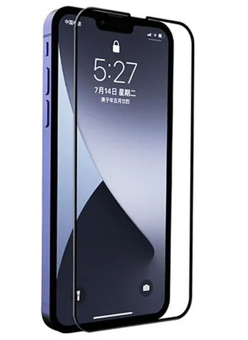 Rabos Tempered Glass Screen Protector for Apple iPhone 13 Promax Black/Clear  - Image 1