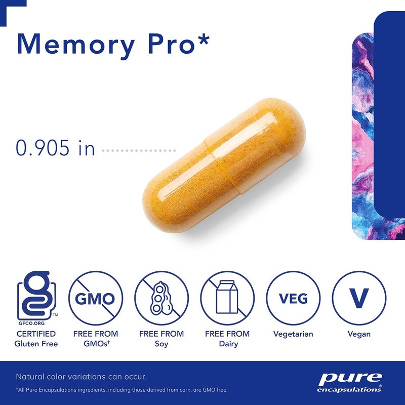 Pure Encapsulations برو ذاكرة بيو إنكابسوليشنز - تركيبة شاملة لدعم الذاكرة 90 كبسولة - Image 3