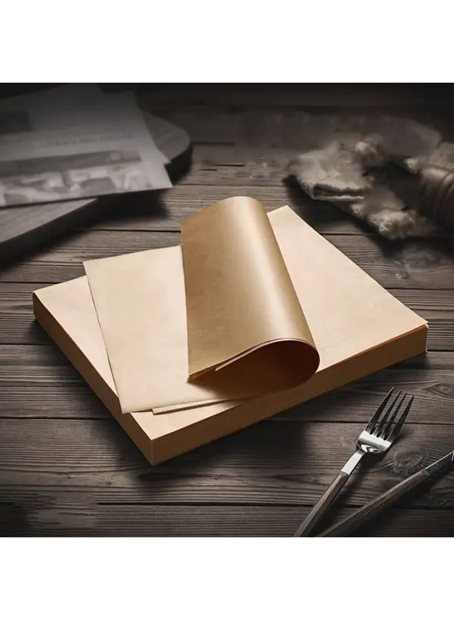 100 Pieces Rectangular Baking Paper Sheets Non Stick Parchment Paper For Baking Grilling Desserts High Quality Easy Cleanup Even Heat Distribution - Image 1