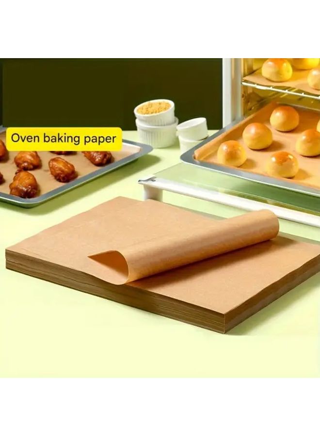 100 Pieces Rectangular Baking Paper Sheets Non Stick Parchment Paper For Baking Grilling Desserts High Quality Easy Cleanup Even Heat Distribution - Image 2