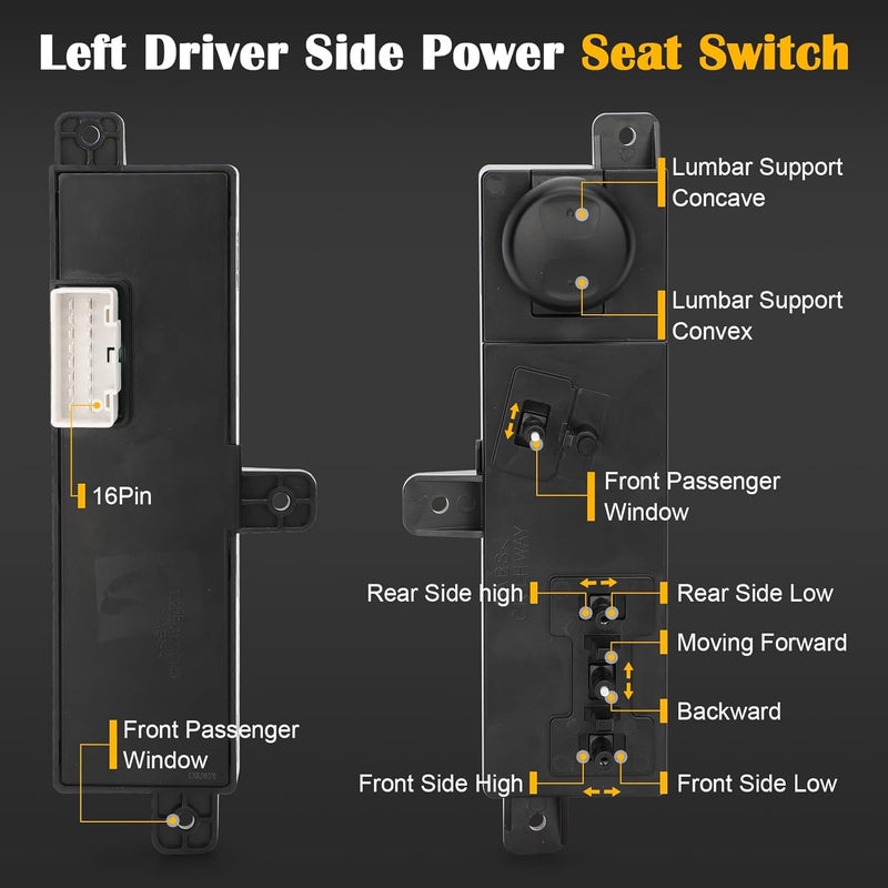 X4XZ Left Driver Side Power Seat Switch for Hyundai - Image 3