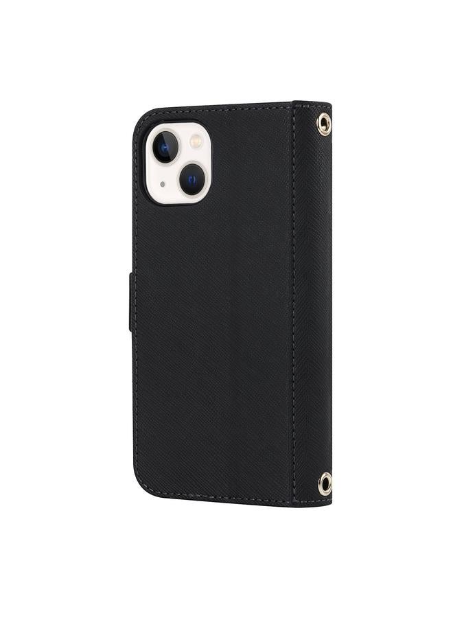 اس-توب جراب هاتف iPhone 14 Plus مصنوع من الجلد مع حبل متقاطع - Image 3