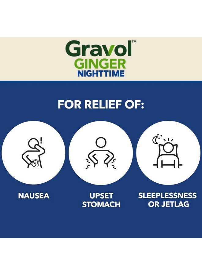 Gravol Gravol Ginger Nighttime Tablets for Upset Stomach & Nausea, 16ct with Melatonin  - Image 2