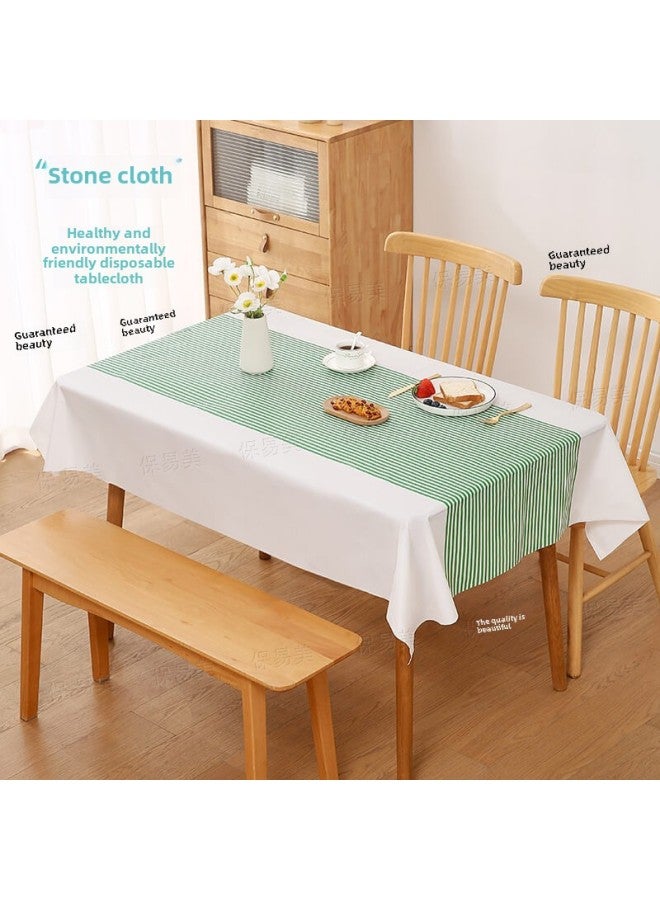 Disposable Tablecloth Wholesale Thickened Picnic Mat Outdoor Moisture-proof Mat Ins Wind Waterproof Oil-proof Stone Tablecloth-Color:Little Red Lattice-Specifications:Stone Tablecloth 120*120(10 Sheets) - Image 4