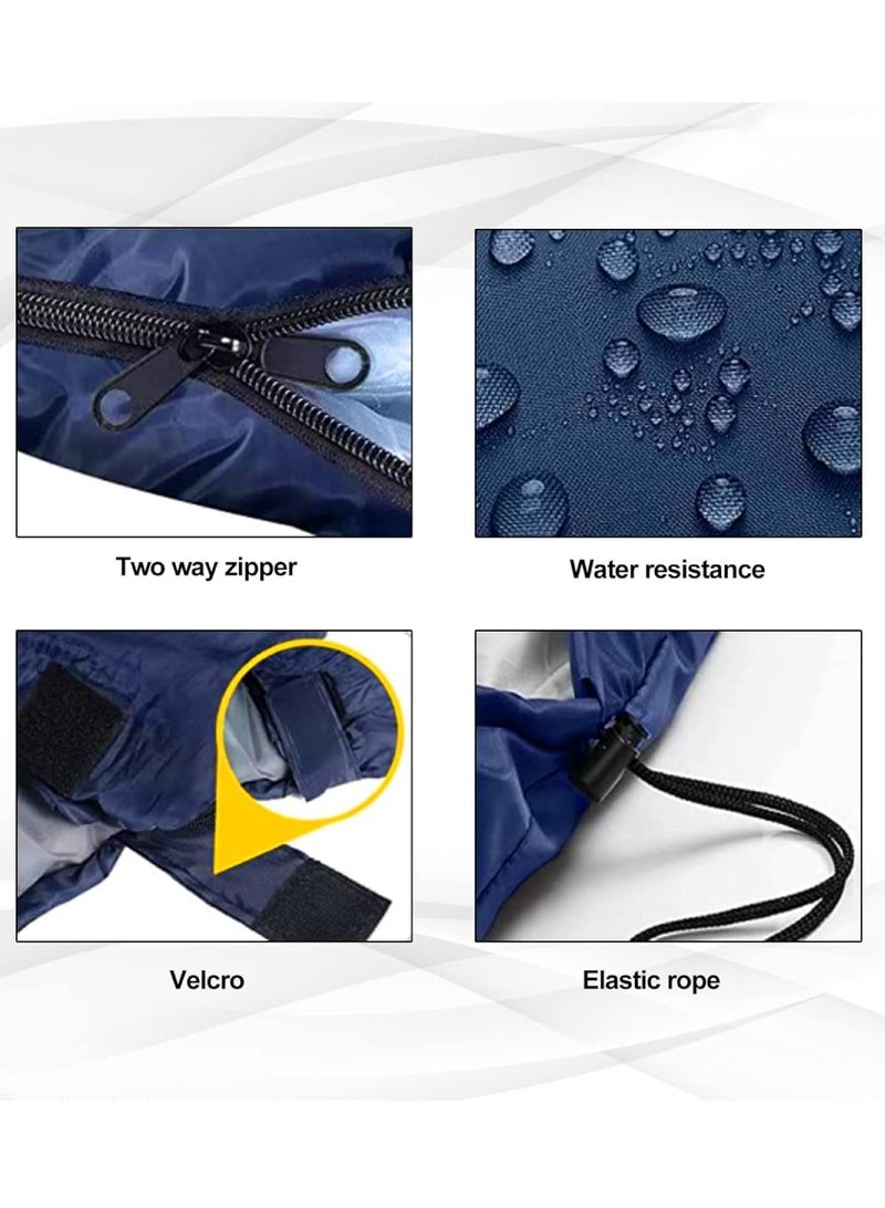 DIGI CORE Outdoor Camping Blanket Camping Sleeping Bag Foldable Lightweight Blanket And Warm Ideal For Outdoors, Travel, Stadium, Festivals And Beach Picnic Blanket Sleeping Blanket Water Resistant Blanket 180X75CM And 30CM Head Space Dark Blue - Image 3