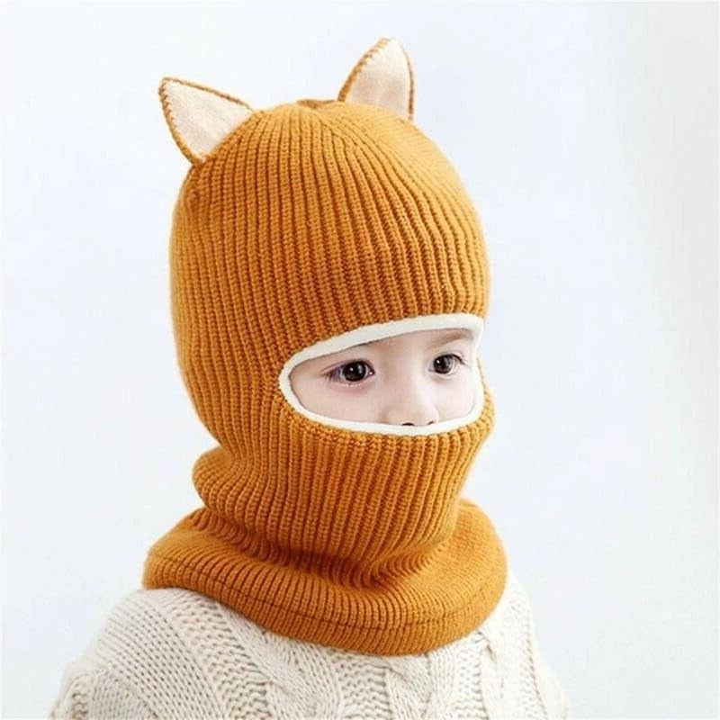 Richmen Baby Boys Girls Winter Woolen Hat with Scarf Set Soft Faux Fur Beanie Panda Cap Windproof Earflap Hood Capset for Unisex Kids (Age 1-6 Yrs) - Image 3