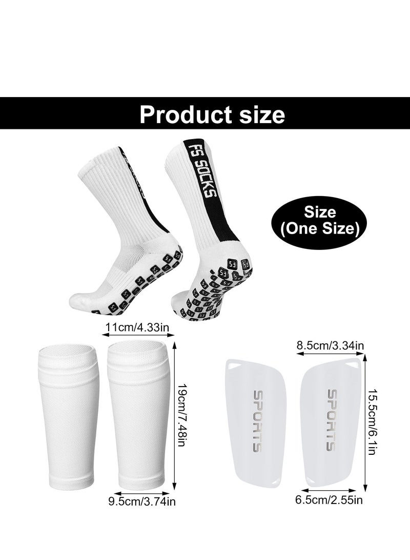 Cuken 3 Pieces Kids Shin Pads Socks Set, Football Leg Calf Protective Gear Set with Shin Pads, Football Socks & Shin Pad Sleeves, Shin Guards for Football Soccer Shin Guards Board with Socks - Image 2