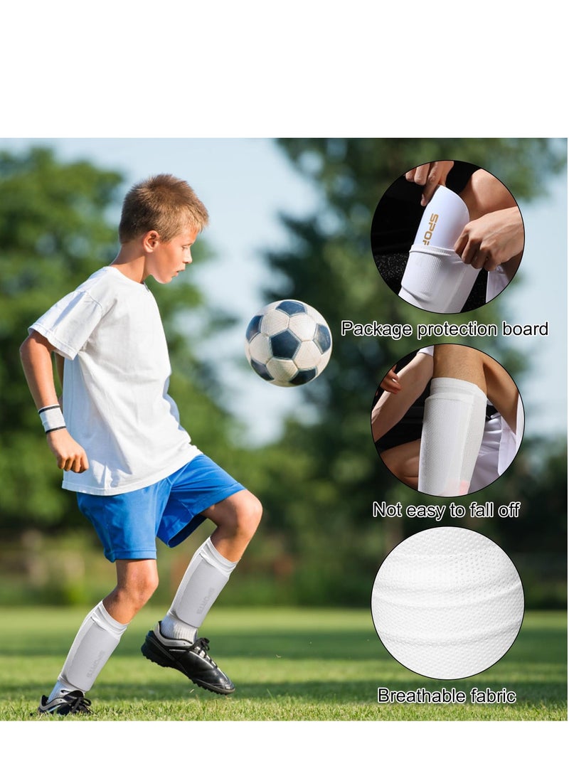 Cuken 3 Pieces Kids Shin Pads Socks Set, Football Leg Calf Protective Gear Set with Shin Pads, Football Socks & Shin Pad Sleeves, Shin Guards for Football Soccer Shin Guards Board with Socks - Image 5