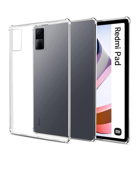 Case Fits Xiaomi Redmi Pad 10.61-Inch 2022 Release Tablet Model Ultra Clear Soft Flexible Transparent TPU Skin Bumper Back Cover Shell, Clear