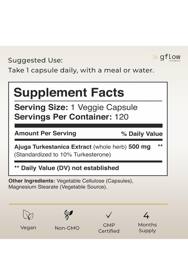 Turkesterone 500 Mg Similar To Ecdysterone Promotes Strength Endurance Muscle Growth Highly - Image 2