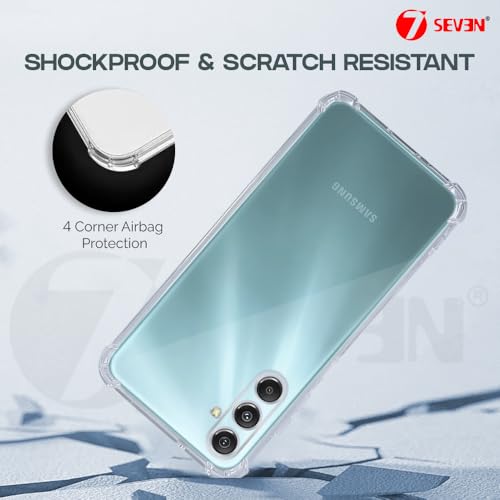 7-Seven 7SEVEN® Back Cover for Samsung Galaxy M34 5G Transparent Mobile Back Case Shock Proof Design Camera Edges Protection Crystal Clear Phone Case Silicon Soft TPU and Flexible Bumper Phone Cover - Image 3