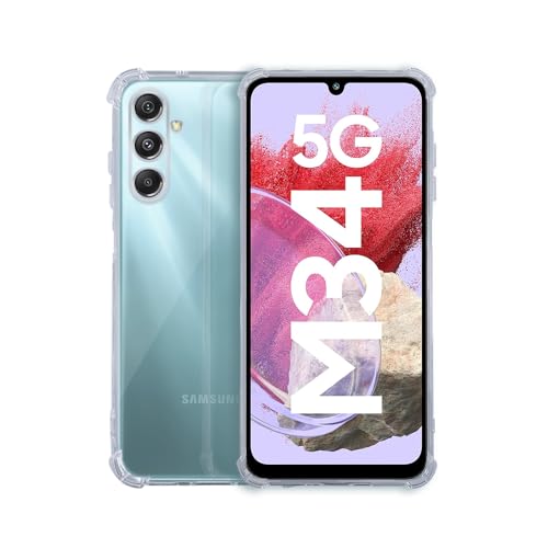 7-Seven 7SEVEN® Back Cover for Samsung Galaxy M34 5G Transparent Mobile Back Case Shock Proof Design Camera Edges Protection Crystal Clear Phone Case Silicon Soft TPU and Flexible Bumper Phone Cover - Image 1
