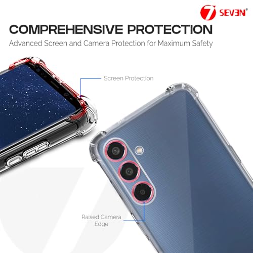 7-Seven 7SEVEN® Back Cover for Samsung Galaxy M34 5G Transparent Mobile Back Case Shock Proof Design Camera Edges Protection Crystal Clear Phone Case Silicon Soft TPU and Flexible Bumper Phone Cover - Image 4