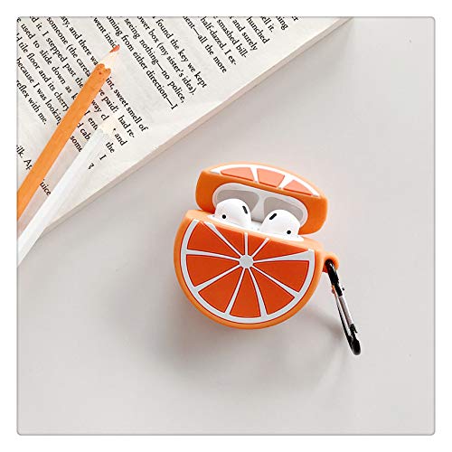 LEWOTE Silicone Case Compatible for Apple Airpods 1&2 Funny Cute Cover [Fruit and Vegetable Series](Lemon) - Image 2