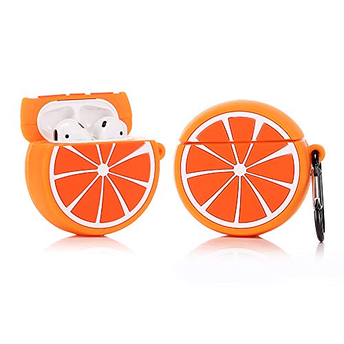 LEWOTE Silicone Case Compatible for Apple Airpods 1&2 Funny Cute Cover [Fruit and Vegetable Series](Lemon) - Image 1
