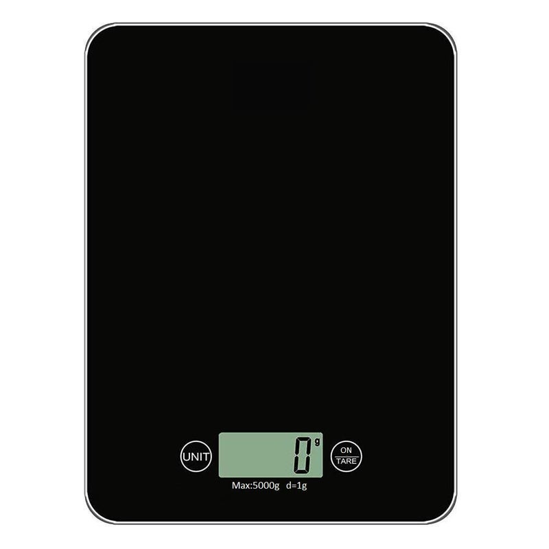 SILENCIO Electronic Digital Kitchen Scale Food Weight Scale for Cooking and Baking with LCD Display and Tempered Glass Platform Multicolor - Image 3
