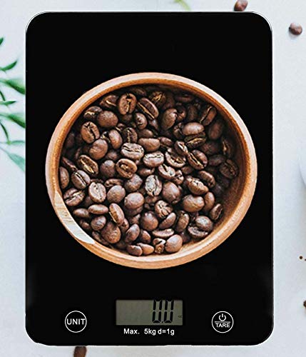 SILENCIO Electronic Digital Kitchen Scale Food Weight Scale for Cooking and Baking with LCD Display and Tempered Glass Platform Multicolor - Image 5