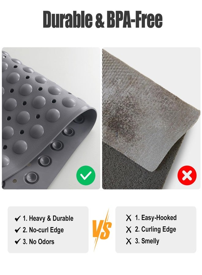 Yonala Extra Large Shower Mat, Yonala 47.2 x 31.5 Inch Non Slip Shower Mats for Inside Shower with Drain Hole and Suction Cups, Soft Trimmable TPE Anti Slip Shower Mat for Walk in Shower Stall, Heavy Mat - Image 5