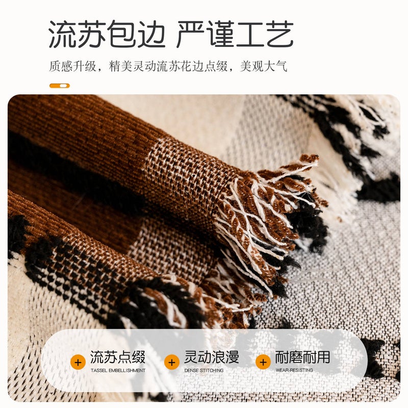 Chenille Leather Sofa Cushion Fixed Non-Slip In-Line Cover Light Luxury High-End Sense Cover Cloth Towel - Image 4