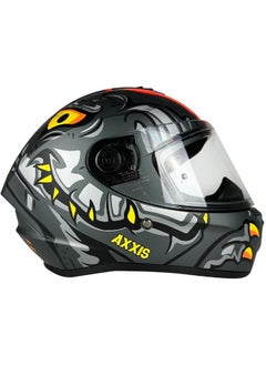 AXXIS AXXIS FF112D DRAKEN S DINOTOON B5 Full-Face Helmet Grey, Red Matte T-L  - Image 3