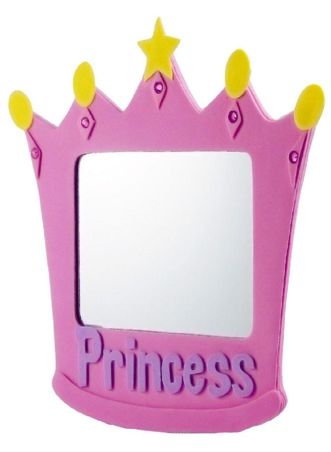 EMILYSTORES EVA Sponge Frame Size 5 Inch Princess Pink Toy Mirror 1PC - Image 4