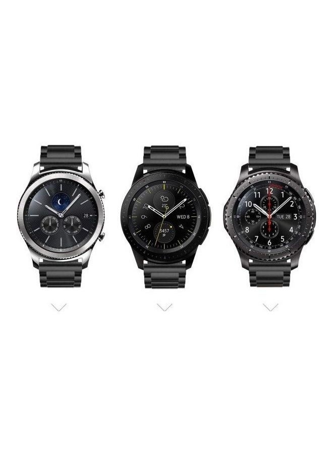 Metal Stainless Steel Strap Band for Samsung Galaxy Watch 46mm / Huawei GT2  / Gear S3 Frontier and Classic /  Honor Magic 2 / Fossil 22mm Black  - Image 4