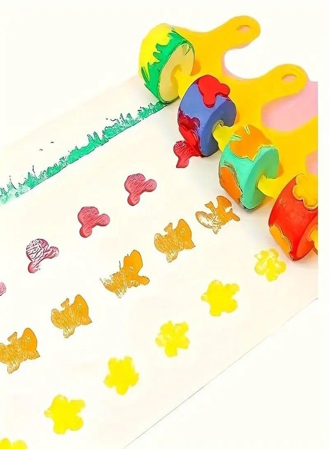 Brille Bee 4Pc Foam Roller Stamp Set – Easy-to-Use Stamps for Crafting and Art Projects - Image 4