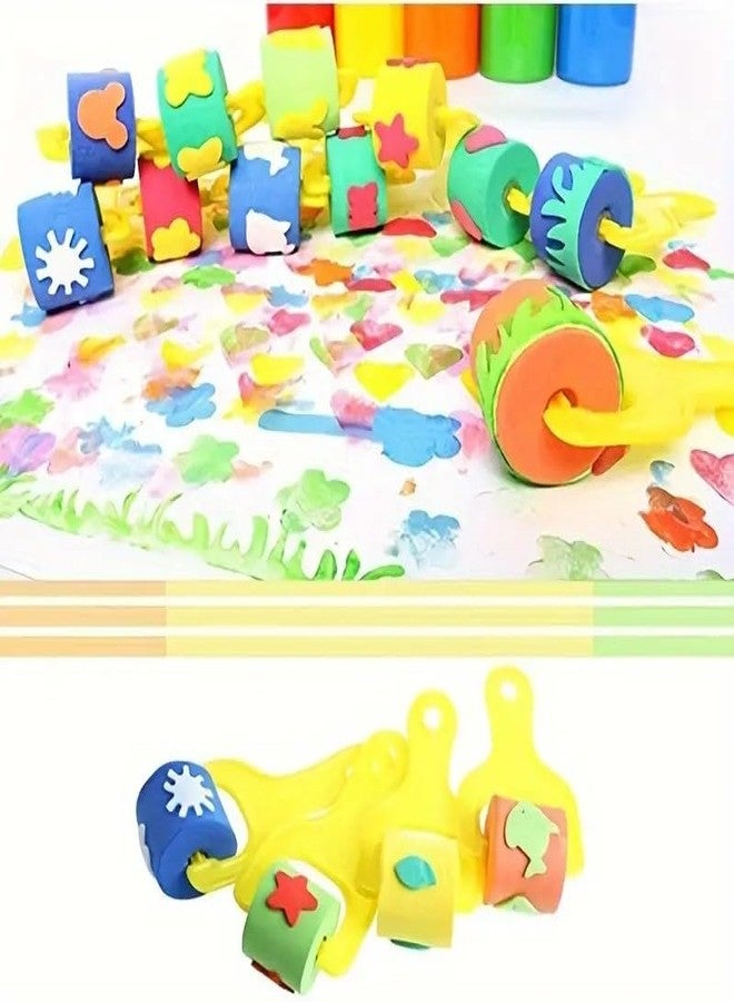 Brille Bee 4Pc Foam Roller Stamp Set – Easy-to-Use Stamps for Crafting and Art Projects - Image 3