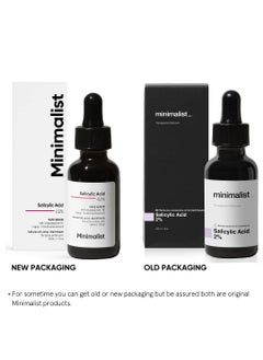 MINIMALIST Minimalist 2% Salicylic Acid Serum For Acne Blackheads & Open Pores  Reduces Excess Oil & Bumpy Texture  BHA Based Exfoliant for Acne Prone or Oily Skin 30ml  - Image 2