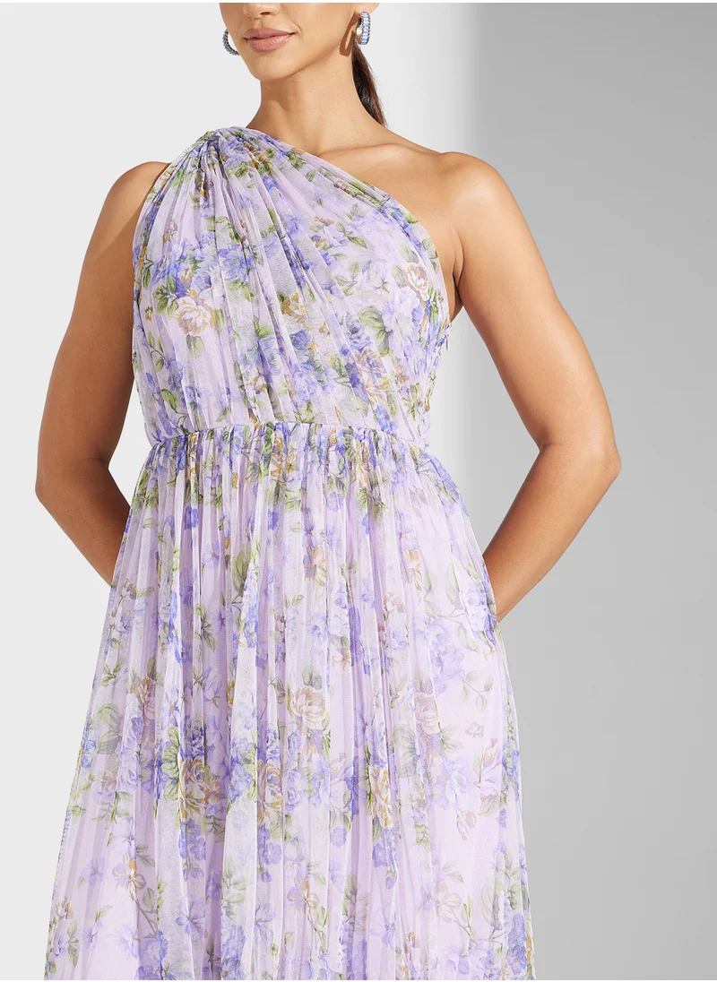 ليس اند بيدز Floral Chiffon Maxi Dress