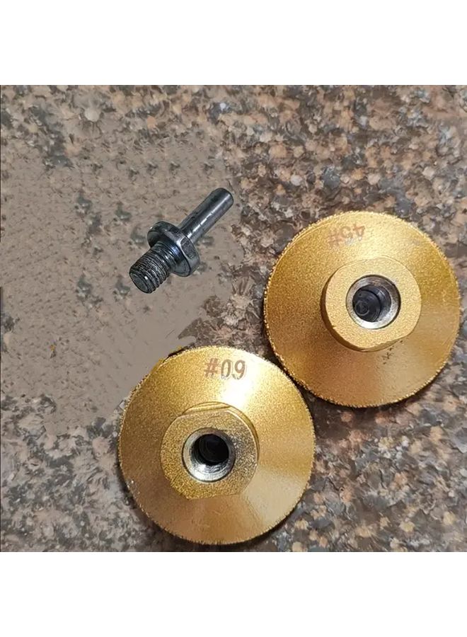 3 Pcs M10 Adapter Drill Bit Set 45 60 Abrasive Flat Grinding Heads Hardened Carbide - Image 1