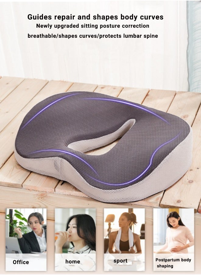 Super ZYouth - Memory Foam Seat Cushion for Protecting Coccyx and Correcting Sitting Posture, Non-slip, Portable, Breathable, Suitable for Cars, Student Desks, Office Chair Cushions - Image 1