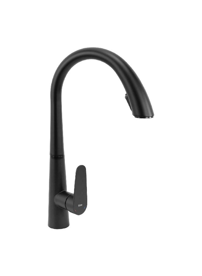 Aqua Drop Elegant and Modern Design Stainless Steel Kitchen Mixer Black 30.5 x 10.4 x 26 cm JS-K087B - Image 1