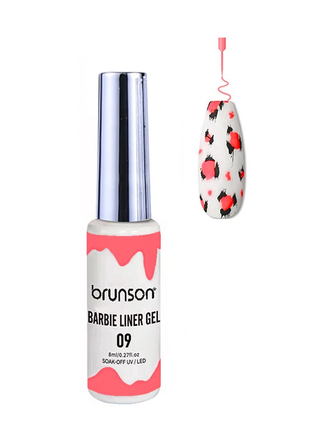 brunson Gel Liner Nail Art Paint Polish, Brush In Bottle for Soak Off Painting Drawing designs BNAGK02-09