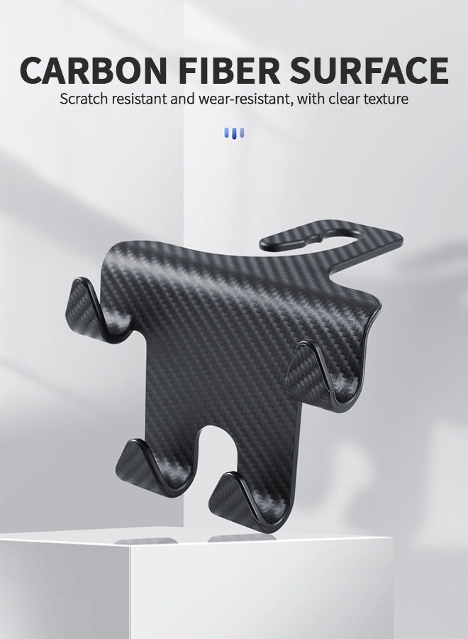 GROIC 2 Pcs Car Headrest Seat Back Organizer, 2 in 1 Cars Back Seat Head Rest Hanger Vehicle Leather Organizer Storage Holder Hook Matching Cars Interior for Purses and Bags - Image 2