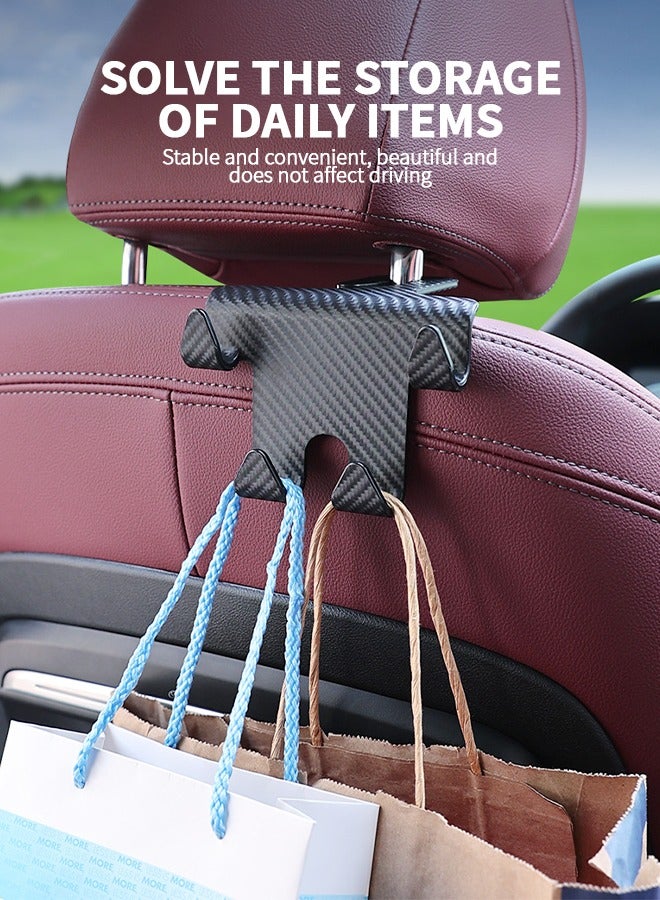 GROIC 2 Pcs Car Headrest Seat Back Organizer, 2 in 1 Cars Back Seat Head Rest Hanger Vehicle Leather Organizer Storage Holder Hook Matching Cars Interior for Purses and Bags - Image 5