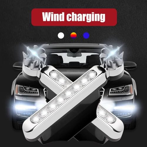 SHREE HANS CREATION Universal Car LED Wind Energy Powered Car Exterior Daytime Light Lamp Running Light,Fog Light Headlights Decorative For All Models (Set of -2) - Image 5
