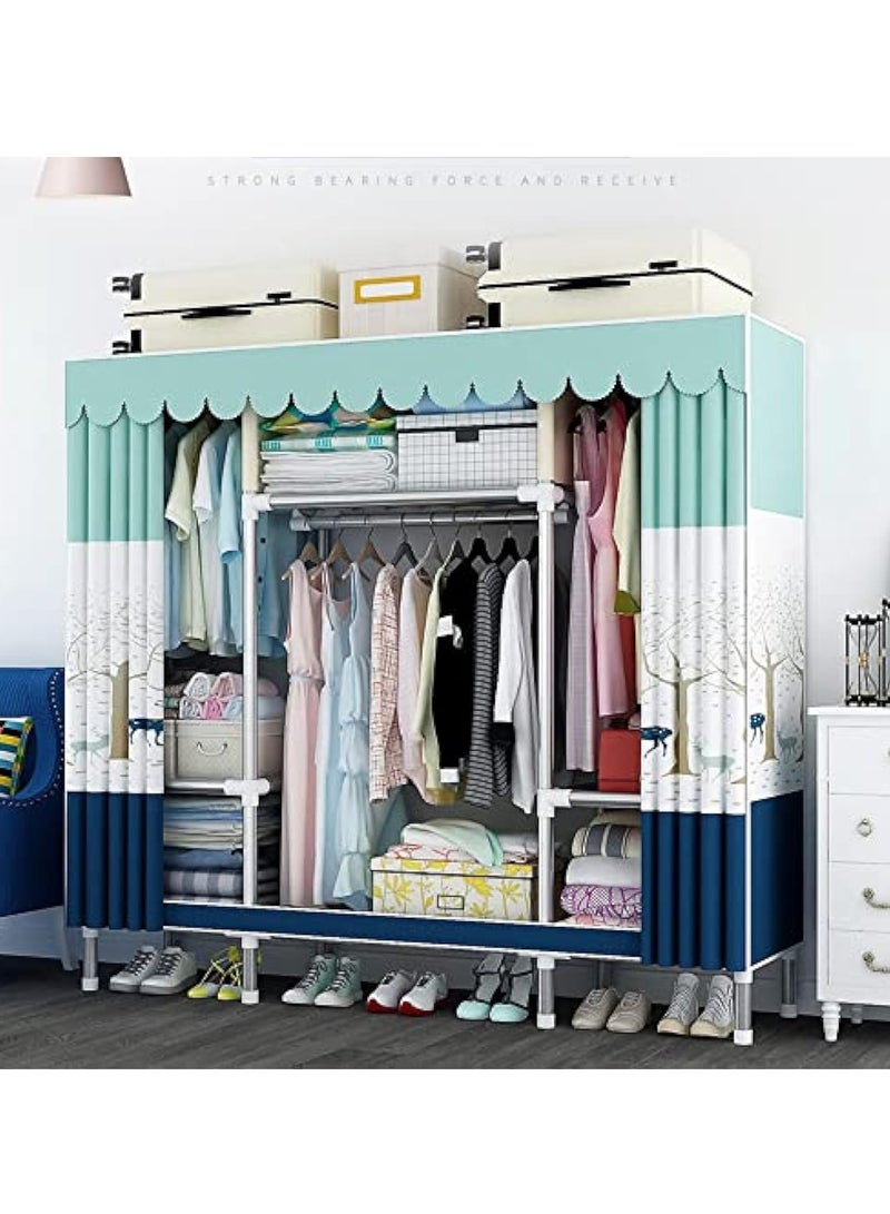 Hihonor Wardrobe, Portable Closet, Clothes Storage Organizer, Quick and Easy to Assemble, Extra Sturdy, Clothing Storage Closet Shelves for Bedroom, Cloakroom, Apartment  - Image 4