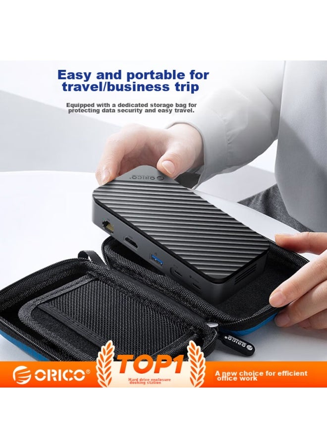 Orico Hard Drive Dock, Type-c M.2 Ssd Enclosure, Usb3.2 High-speed Desktop Dock, Hdmi Adapter, Compatible With Mac Laptops, Dpm2p9-v1
