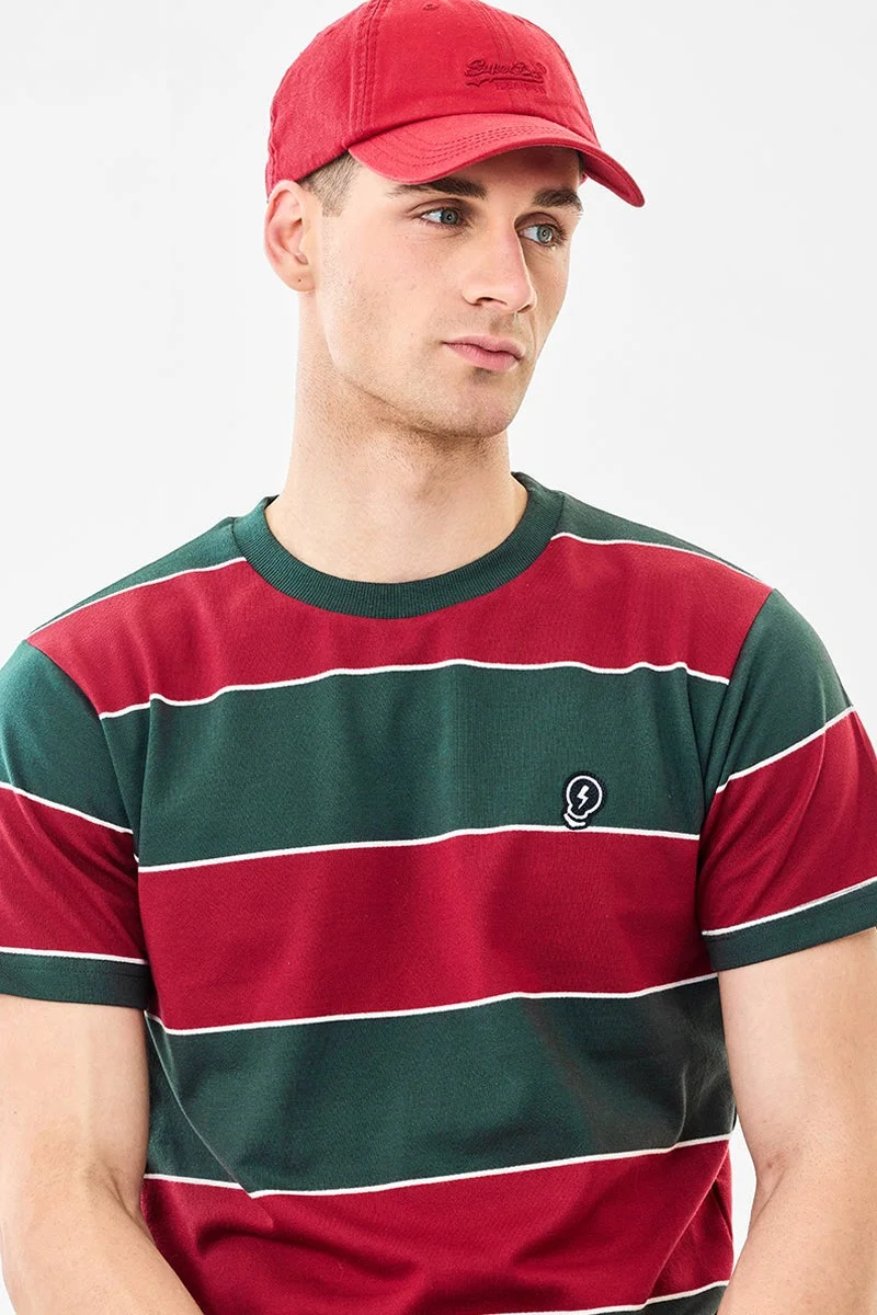 سنيتش تيشيرت بقصة عادية مخطط