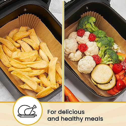 Baker's Signature Air Fryer Liners for Ninja Foodi Dual – 125Pcs Disposable Parchment Paper for Ninja DZ201 DZ401, Instant Pot Vortex Plus, PowerXL Vortex – Non-Stick and Oil Proof for Easy Cleanup by Baker's Signature - Image 5