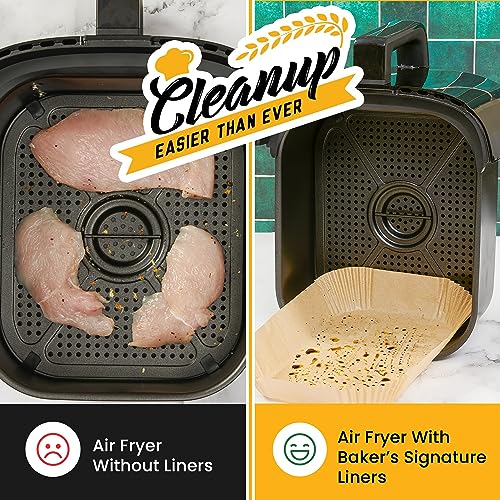 Baker's Signature Air Fryer Liners for Ninja Foodi Dual – 125Pcs Disposable Parchment Paper for Ninja DZ201 DZ401, Instant Pot Vortex Plus, PowerXL Vortex – Non-Stick and Oil Proof for Easy Cleanup by Baker's Signature - Image 4