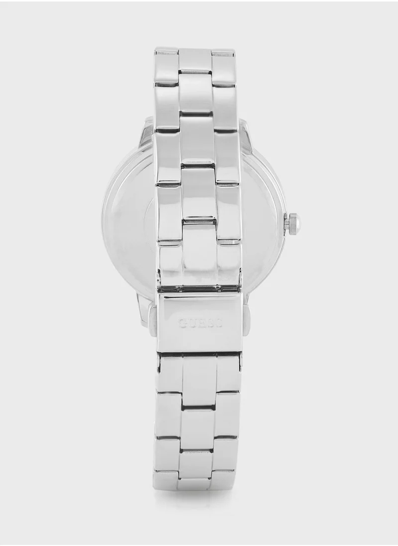 GUESS Three Of Hearts Steel Strap Analog Watch