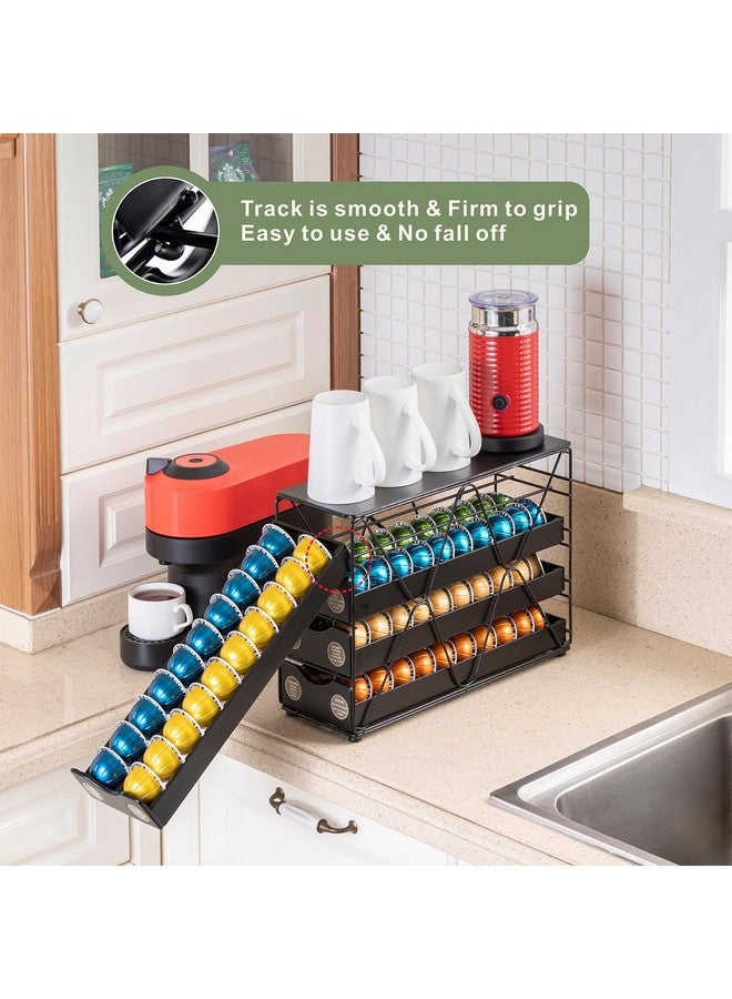 Flagship حامل أكواب القهوة ذو 4 طبقات الرائد مع درج لتخزين كبسولات نسبرسو مع 80 كبسولة فيرتو - Image 4