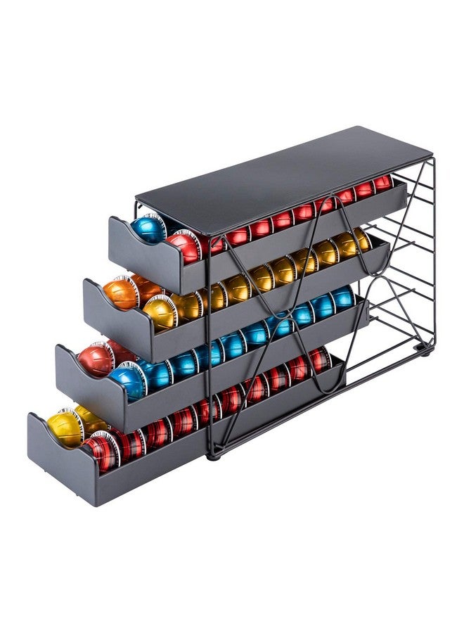 Flagship حامل أكواب القهوة ذو 4 طبقات الرائد مع درج لتخزين كبسولات نسبرسو مع 80 كبسولة فيرتو - Image 3