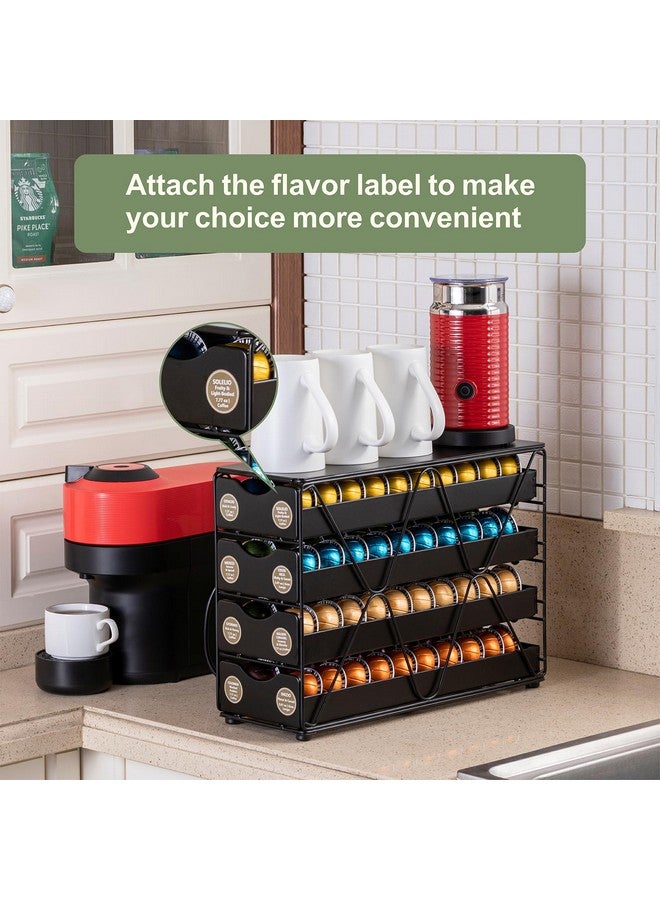 Flagship حامل أكواب القهوة ذو 4 طبقات الرائد مع درج لتخزين كبسولات نسبرسو مع 80 كبسولة فيرتو - Image 5