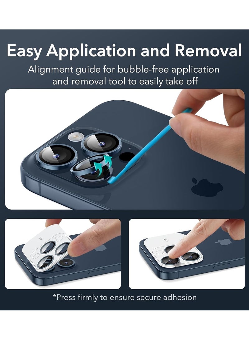 Camera Lens Protector for iPhone 14 Pro Max, Shatterproof, Ultra-thin Aluminum Alloy Ring, Camera Lens Protective Film (Blue) - Image 2