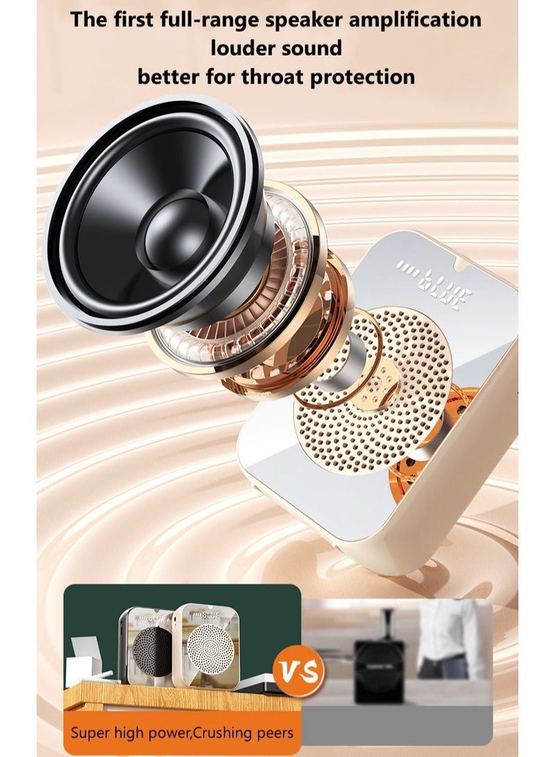 Mirror Amplifier for Wired Microphone Headset, Personal Microphone Voice Amplifier, Speaker for Teachers, Guide/Coaching Conference/Yoga/Fitnessï¼Pinkï¼ - Image 4