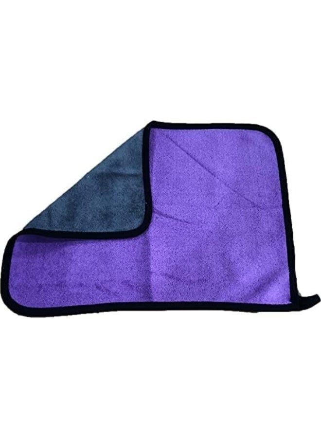 فوطة تنظيف سيارات من Auto Spare Center – قطعة قماش مايكروفايبر متعددة الاستخدام لغسيل وتلميع السيارة من الداخل والخارج – ناعمة وعالية الامتصاص (لون بنفسجي) - Image 1