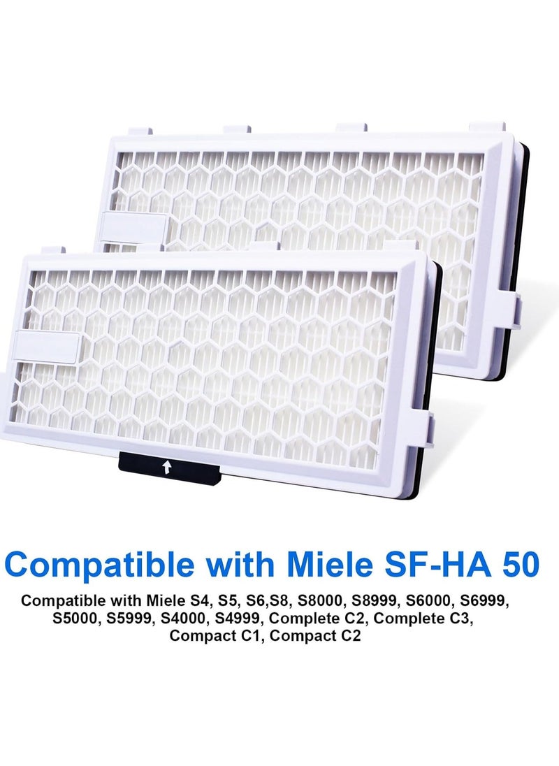 Filter- 2Pcs SF-HA 50 Vacuum HEPA Filters Compatible with for Miele AirClean S4, S5, S6, S8, S8000, S8999, S6000, S6999, S5000 - Image 4